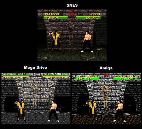 Mortal Kombat (Comparison: International SNES Version - Original Version) 